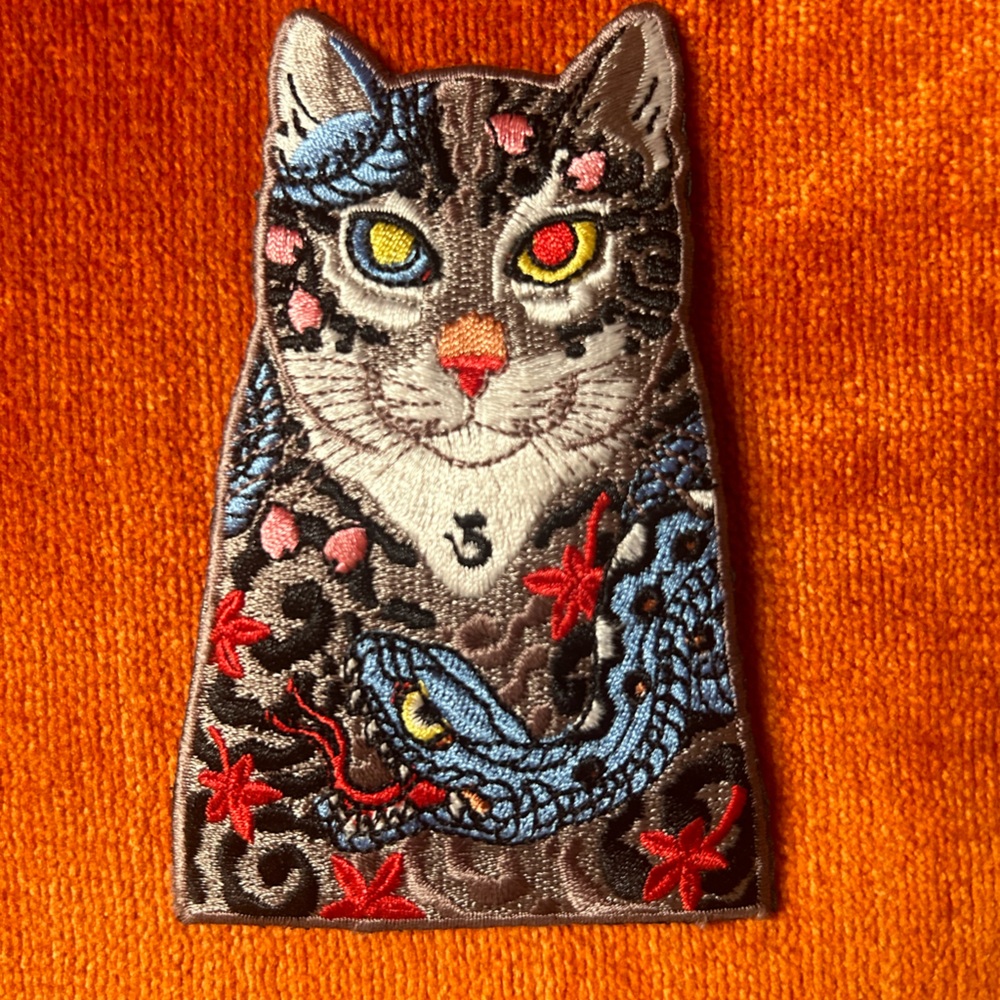 Cat & Snake Iron On Patch